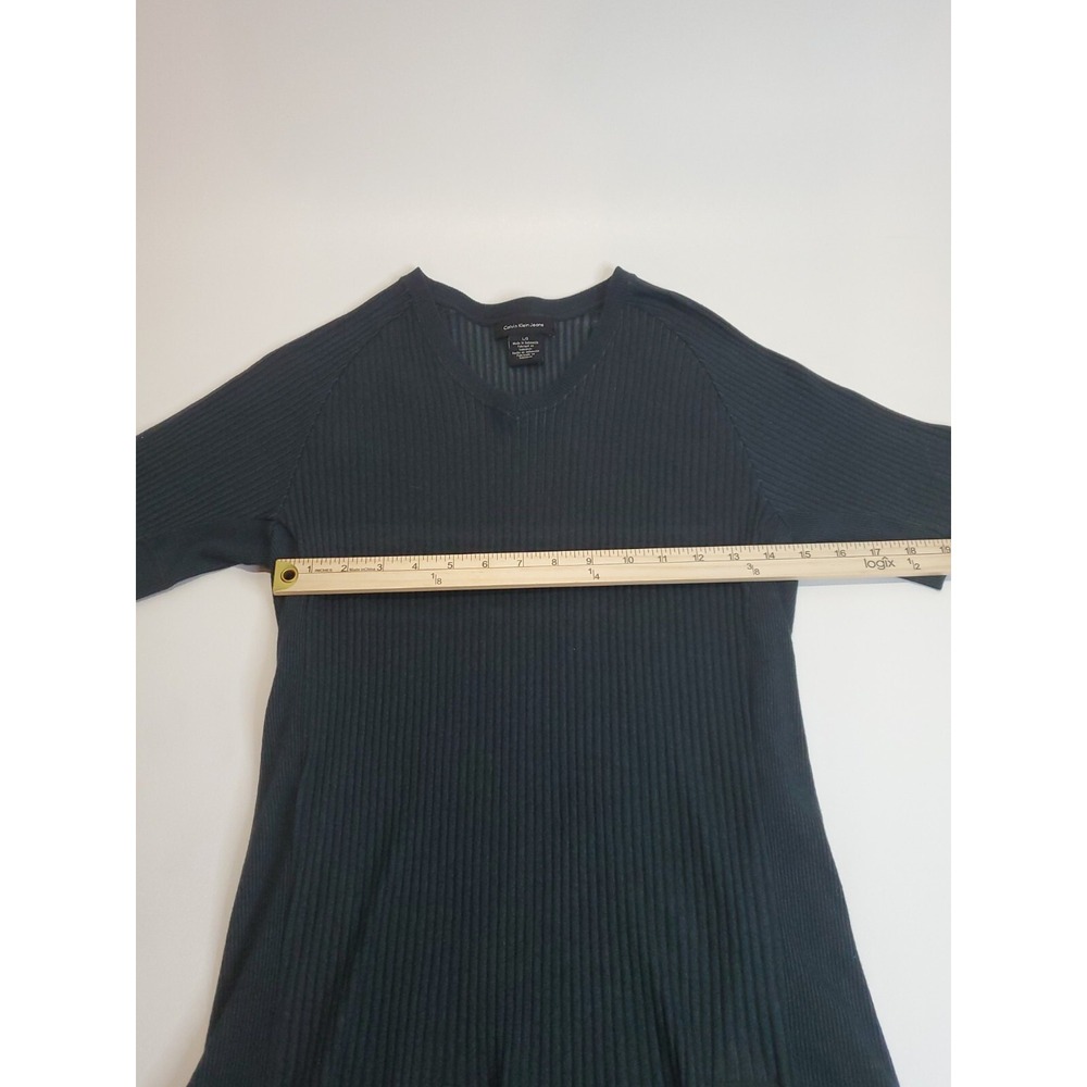 Calvin Klein Jeans Men's Short Sleeve V-Neck Shirt,‎ Large, Black - Picture 5 of 8